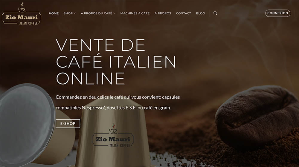 Création web Caffè Zio Mauri