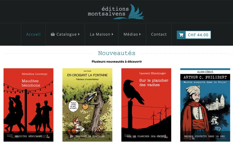 Création d'une boutique en ligne pour les Editions Monrsalvens 